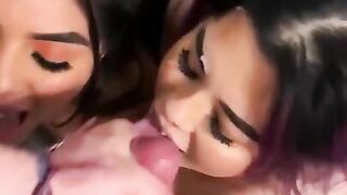 Bisexual Babes Share My Cum POV