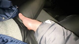 Handjob in car wash , she want me to cum ! big cock and skinny women .