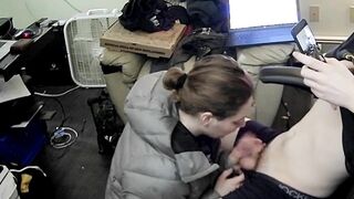 College Loser Records Sensual Blowjob from Heather Kane AND Cums in under 50 seconds!