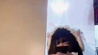 Cross-dressing, Otokonoko, anal masturbation at night