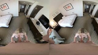 VR 3D POV Rebel Rhyder blow job with a facial