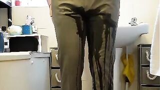 Desperate wetting in smart pants