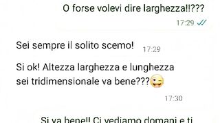 Parlo con la moglie del cornuto 1 parte Chat Whatsapp