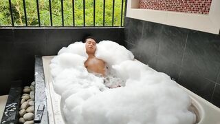 Latino big cock and big ass bathe in sparkling jacuzzi fucks and throws Cum