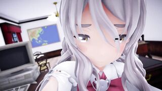 I had Paula serve me in the office POV - Sex MMD