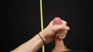 Measuring Ejaculation Distance — HUGE CUMSHOT NEW RECORD