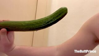 Watch Me Suck This Gigantic Cucumber For The First Time