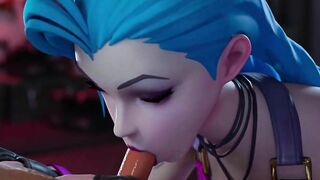 Hentai 3D uncensored Redmoa Jinx Blowjob