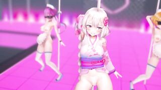 mmd r18 Akari-chan's unpleasant hair tsukubai dance normal version 3d hentai