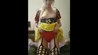 Cosplayer Blonde Snow White Teen Play Daddy's Dick Teaser