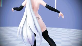 【MMD R-18 SEX DANCE】HAKU HOT BLACK SUIT TEAVIESAS BUTTOCKS GOKURAKU JODO [BY] Orion DobleDosis