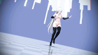 【MMD R-18 SEX DANCE】HAKU HOT BLACK SUIT TEAVIESAS BUTTOCKS GOKURAKU JODO [BY] Orion DobleDosis