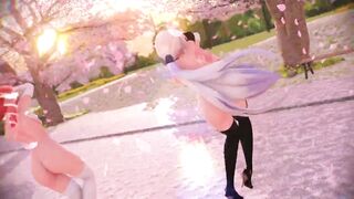 【MMD R-18 SEX DANCE】HAKU HOT LUKA TETO LACE DRESS NAUGHTY WET ASS TOUGEN RENKA [BY] Orion DobleDosis