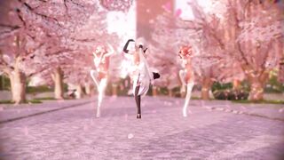 【MMD R-18 SEX DANCE】HAKU HOT LUKA TETO LACE DRESS NAUGHTY WET ASS TOUGEN RENKA [BY] Orion DobleDosis