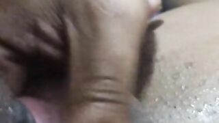 Licking ebony teen pussy then giving her dick . inbox for full video