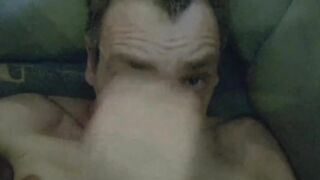 Cum all over my face---Self Suck-Jerk Off-Self Facial