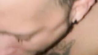 Tatted Latino Cleans Up Cum After Sucking BBC