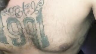 Tatted Latino Cleans Up Cum After Sucking BBC