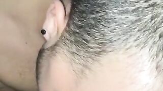 Tatted Latino Cleans Up Cum After Sucking BBC