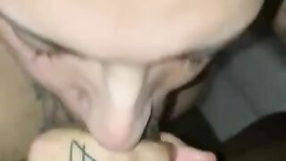 Tatted Latino Cleans Up Cum After Sucking BBC