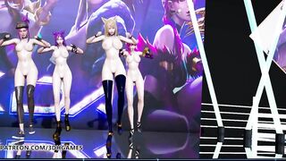 [MMD] Twice - More & More Nude Kpop Dance KDA Ahri Akali Kaisa Evelynn