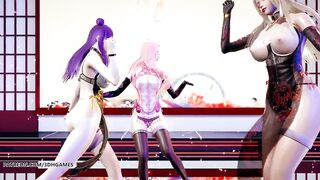 [MMD] 極楽浄土 GokurakuJodo Hot Striptease KDA Ahri Kaisa Seraphine