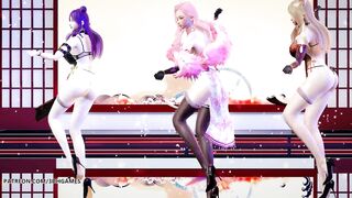 [MMD] 極楽浄土 GokurakuJodo Hot Striptease KDA Ahri Kaisa Seraphine