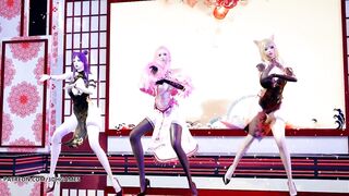 [MMD] 極楽浄土 GokurakuJodo Hot Striptease KDA Ahri Kaisa Seraphine