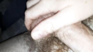 Hey you pussy boy, watch me stroke my hard thick foreskin, uncut cock, wish you would suck it.