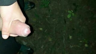 Fucking own hand outdoor and cumshot