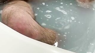 Stiff Cock Getting Cleaned Up