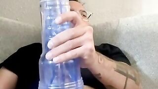 Fleshlight fun ???? huge cumshot!