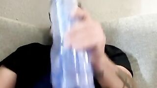 Fleshlight fun ???? huge cumshot!