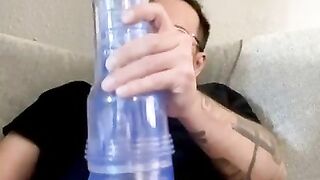 Fleshlight fun ???? huge cumshot!