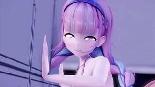 0472 -【R-18 MMD】Hololive Segs with Aqua in dressing room 更衣室での激しい一時