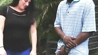 Huge! Big Black Dick Flash in Public Bus Stop