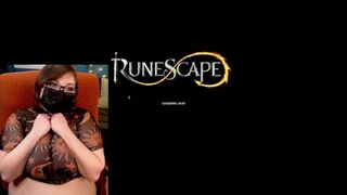 Busty BBW Gamer Girl Plays Runescape.