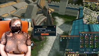 Busty BBW Gamer Girl Plays Runescape.