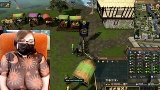 Busty BBW Gamer Girl Plays Runescape.