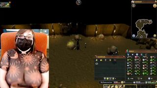 Busty BBW Gamer Girl Plays Runescape.