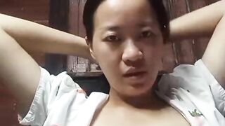 Chinese girl alone at home 33