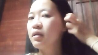 Chinese girl alone at home 32