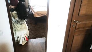 POV BLOWJOB. Horny brunette sucks big dick like a slut