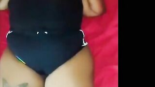 Chubby nerdy Puerto Rican bbw has the biggest ass.. sucking my titties and twerking