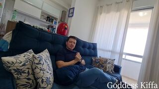 Goddess Kiffa and Mr Pine - Giantess Pov 1 - Wife is mad at husband and step on him merciless - FOO