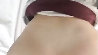 Doggy style sex and all cum on big ass at the end