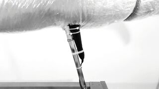 Wrapped & Trapped: CRAZY shaking orgasm in plastic wrap suspension! Bdsmlovers91