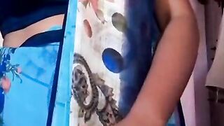 Tamil wife Swetha Saree change