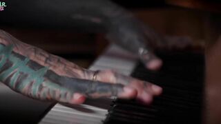 Anuskatzz first music video-timate cinematic piano play- Erotic, tattoo, ink, SFW, model, dance