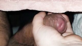 Step mom amazing handjob with tits out make step son cum on her face